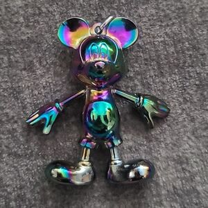 Disney Iridescent Mickey Mouse Figure, Purse Charm, Articulated Arms And Legs